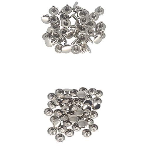 Trimming Shop Double Cap Rivets Leather Rivets Tubular Metal Studs for DIY Leathercrafts Clothing Repair & Replacement - Image 4