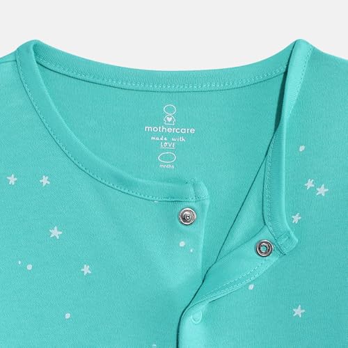Image of Mothercare Girls Autumn Charm Printed Full Sleeve All-In-One Romper | Soft Cotton Jumpsuit Bodysuit for Baby & Toddler | (Pack of 2)