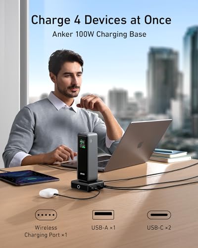 Anker-Prime-27650mAh-Power-Bank-250W-with-100W-Charging-Base-3-Port-Portable-Charger-Smart-App-Compatible-with-iPhone-16151413Series-MacBook-Samsung-Dell-AirPods