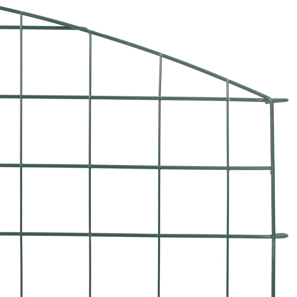 Set di 5 recinzioni per stagno, design moderno, 100 x 50 cm, in acciaio resistente alle intemperie, ideale come recinzione da giardino, privacy e confinante per laghetti, balconi e terrazze