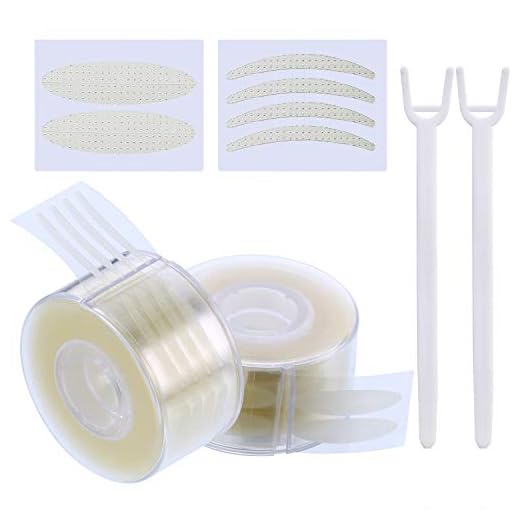 1200 Pièces Ruban Invisible Double Paupière Ruban Autocollant Double Paupière Instant Ascenseur avec 2 Pièces Tiges de Fourche, Couleur de la Peau