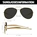 GUVIVI Retro Gold Aviator Sunglasses for Women Men, 2025 Metal Oversized 70s Aviators Black Sun Glasses