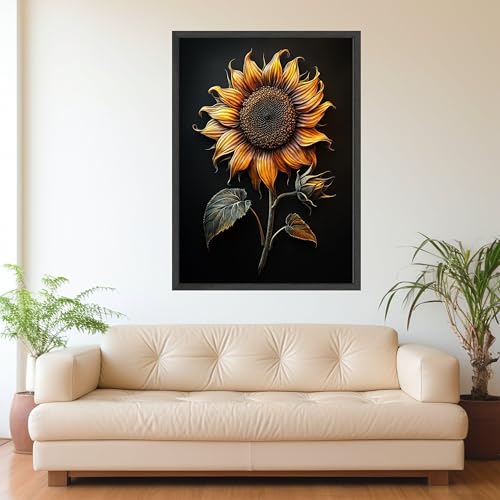 Tableau elegant sur toile fleur jaune impression haute definition - 4