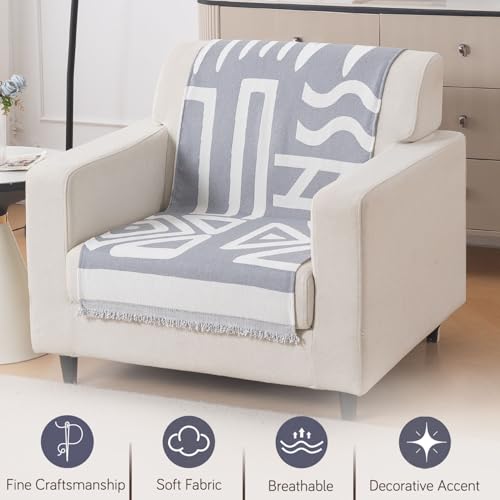 Image of HOKIPO Sofa Cover 1 Seater, 180x60 cm, Grey