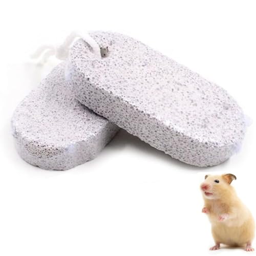 2 peças hamster, coelho, moedor de dentes pedra de moagem, brinquedo para mastigar de qualidade, pedra mineral, pedra de moagem de dentes minerais