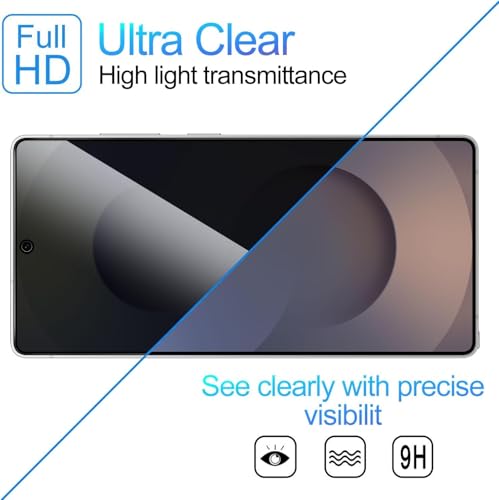 Image of Uyiton by SHILD - (2 Pack) Privacy Tempered Glass for Samsung Galaxy S25 Ultra 5G (6.9 inch) | Anti-Spy | HD Clarity | Fingerprint Sensor Compatible | 9H Hardness | Easy Installation