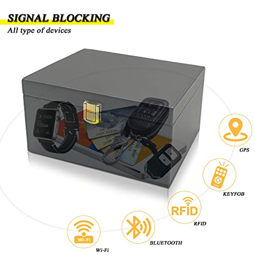 Faraday Key Fob Protector Box, Rfid Signal Blocking Box, Faraday Box Signal Blocking Shielding Box For Car Key (L) #TOP2