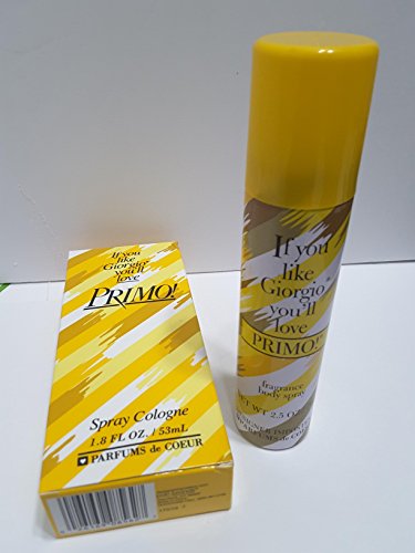 Primo By Parfums De Coeur For Women. Cologne Spray 1.8-Ounce And Fragrance Deodorant Body Spray 2.5 Oz Bundle #TOP1