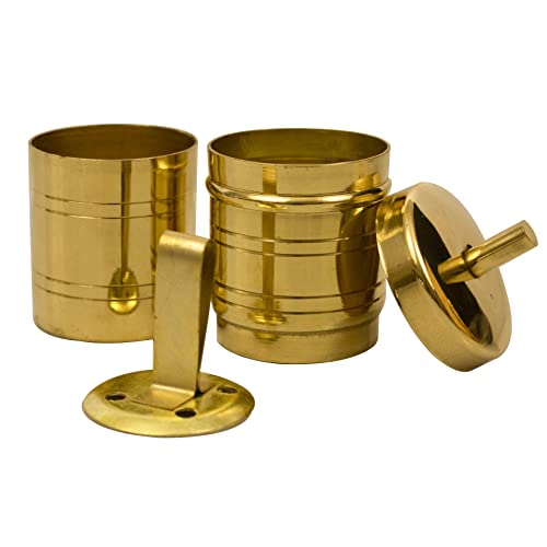 Image of Spillbox Traditional Brass 100ml Filter Coffee Maker, Brass, South Indian Drip Sytle Decoction Liquid Maker, Coffee Filter Vessel, Utensil- Vinsan Coffee Fliter Size 0- (Small)