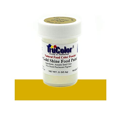 TruColor Gold Shine Natural Food-Coloring Powder Paint, 6 Grams