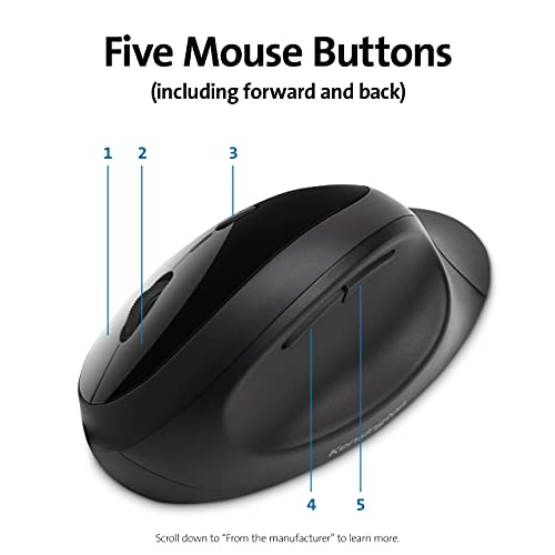 Kensington Pro Fit Ergonomic Wireless Keyboard and Mouse - Black (K75406US) - Image 7