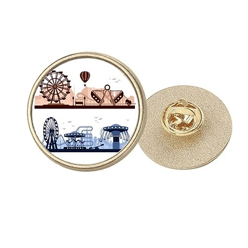 Agrafe ronde en métal doré pour broche souvenir de parc d'attractions, coffret créatif M