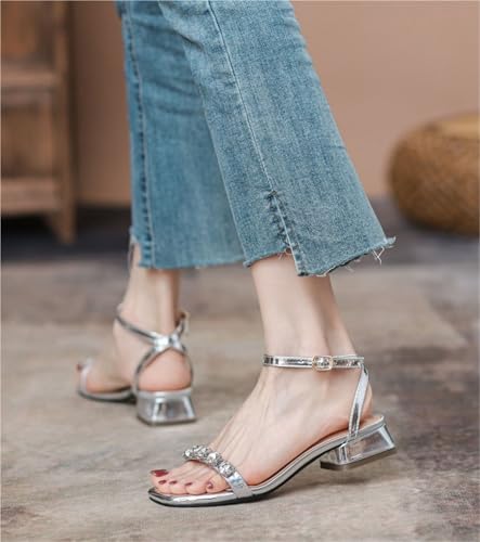 Heeled Sandal For Women Comfortable Strappy Heels Square Open Toe Block Chunky Sandal For Wedding Work Party Dressy Prom3