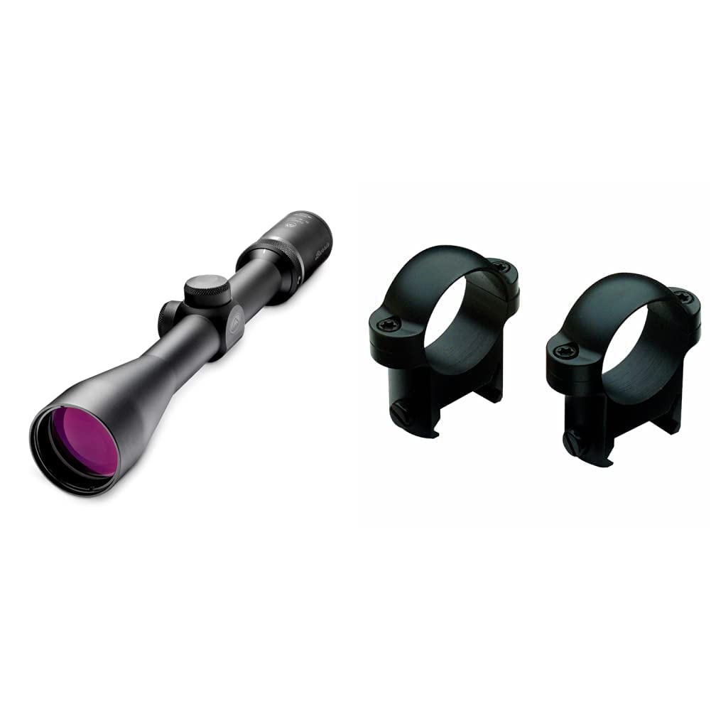 BURRIS FullField II 3-9x40 Scope, Ballistic Plex Reticle, Matte Black (200162) & 420084 Zee Rings (1-Inch, Medium, Matte Black)