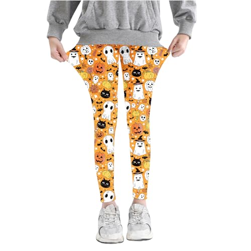 Halloween Leggings for Girls 2025 Scary Print Trousers Breathable Stretchy Tights Pants Trendy Workout Clothes2