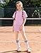 Arshiner Girls' Clothing Sets Summer Pullover T-Shirt and Skirts with Built-in Shorts Kids Fashion Clothes Pink 7-8Y