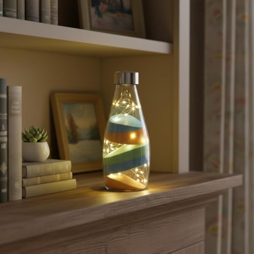 Image of Glassbunny 250ml Transparent Glass Bottle with Stainless Steel Lid & Anti-Slip Bottom, Leak-Proof, Reusable for Water, Juice, Smoothies, Milk for Home, Office, Gym & Travel (Pack of 4)
