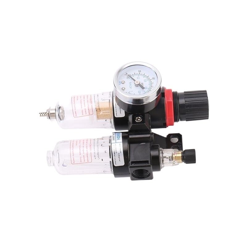 AFC2000 Air Compressor Treatment Unit Oil Water Separator Regulator FRL Combination Union Filter Airbrush Lubricator G1/4" Port(AFC-PC4-02)