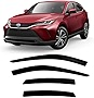 Smoke Tinted Tape-On Side Window Vent Visor Deflectors Rain Guards Compatible with Toyota Venza 2021 2022 2023 LE Nightshade Limited