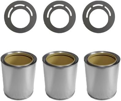 3x tinplate cans with saving plates for bio ethanol or gel fireplace burner