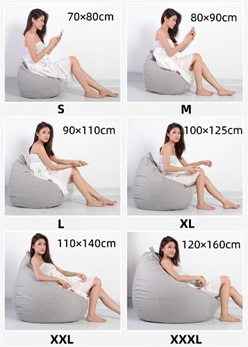Housse de pouf de canapé moelleuse et paresseuse en tissu premium - 7