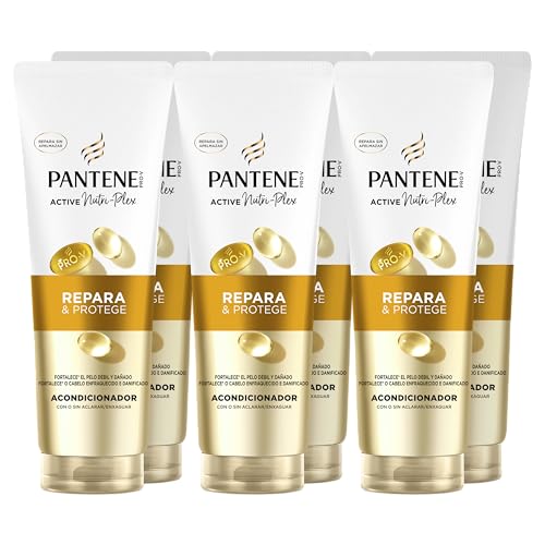 Pantene Pro-V Repara y Protege Acondicionador 6x160ml para Pelo Débil, Seco y Dañado. Acondicionador Ligero Diario, Aspecto No Graso. Active Nutri-Plex