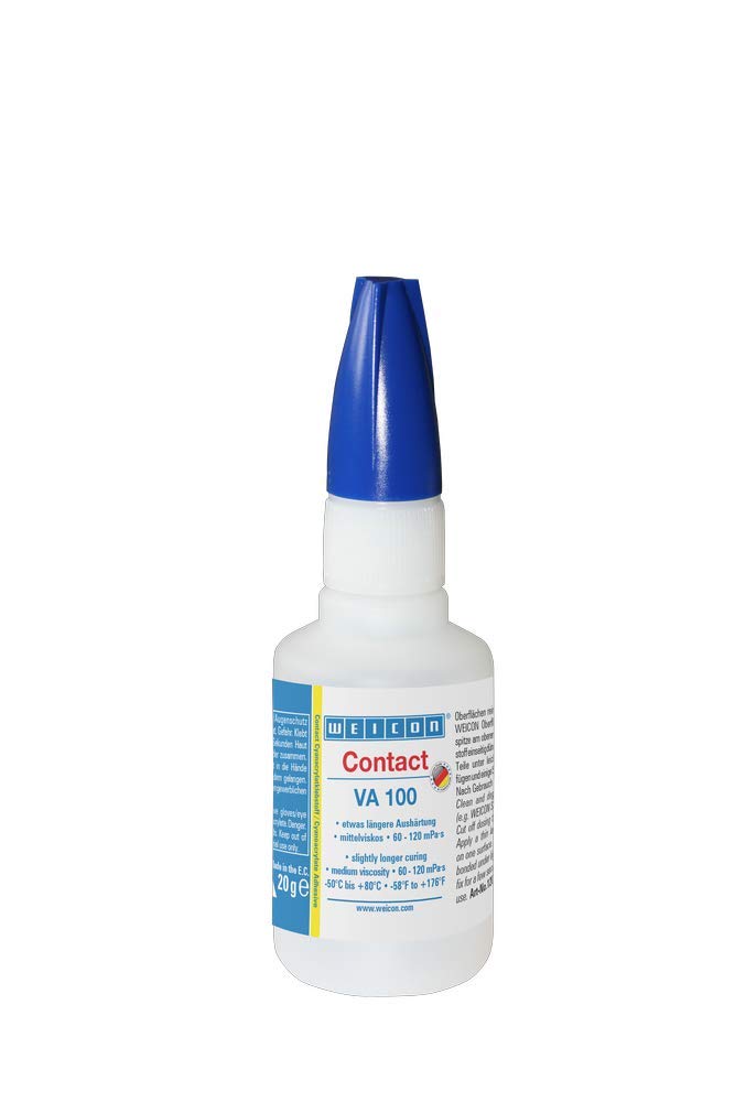 Contact VA100 | 20 g | Superglue | Transparent | Medium Viscosity | Universal Cyanoacrylate | All Purpose Glue | Metal, Rubber, Plastic, Wood, Glass, Diy