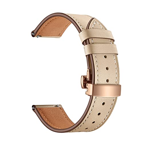 Sangle en cuir 20mm élégante et robuste pour montre connectée Galaxy et Garmin