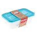Produktbild keeeper Frischhaltedosenset 2-teilig, 2 x 3,3 l, 29 x 19 x 9 cm, Fredo Fresh, Blau Transparent