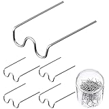 Hotop 120 Pieces Floral U-Pins Plant Pins Floral Fern Pins with Storage Box for Christmas Straw...