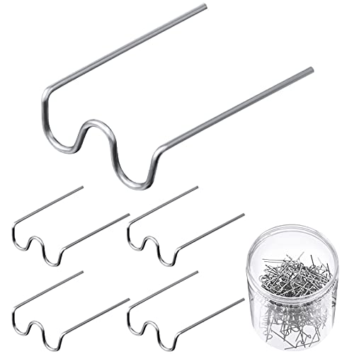 Hotop 120 Pieces Floral U-Pins Plant Pins Floral Fern Pins with Storage Box for Christmas Straw Wreath Fabric Straw Holiday Arrangements Craft Projects, 1.25 Inch (Black)