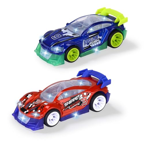 Dickie - Midnight Racer - Véhicule de Course en Métal - 12cm - Rétro Friction - Sons et...