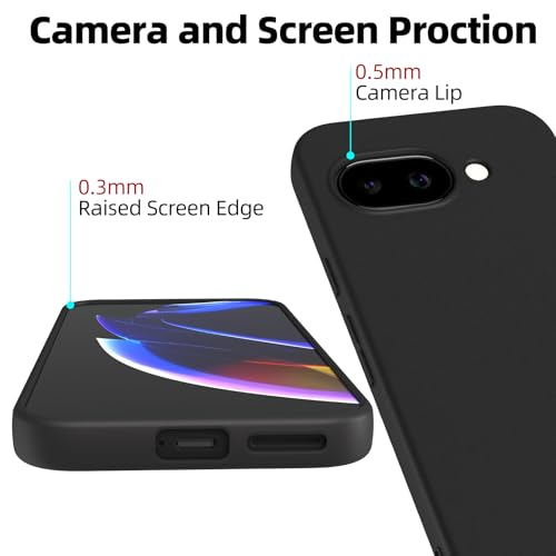 Image of X-level for Google Pixel 9A Case Slim Fit Soft Flexible TPU [Guardian Series] Ultra-Thin Grip Matte Finish Coating Phone Back Cover Light Shockproof Protective Case for Women Men-Black