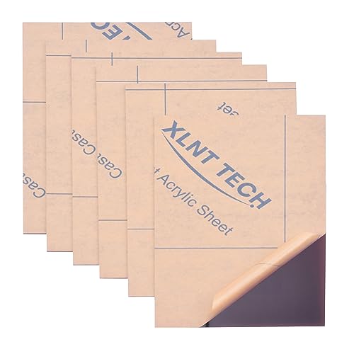 Image of 6 PCS Translucent Teal Cast Acrylic Sheets 8 inch x 12 inch x 0.118 inch, Plexiglass Plastic Sheet for Laser Cutting, Engraving Signs, DIY Projects.