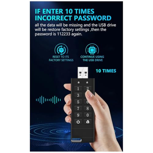 Clé USB flash chiffrée matériellement 8 Go avec composants premium
