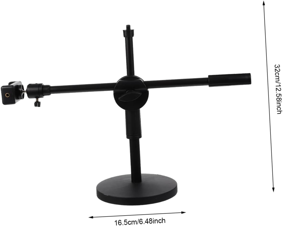 Overhead Phone Stand Rotation Mount for Live Broadcast Video Recording Document Display and Teaching Stable Base for Desk Use