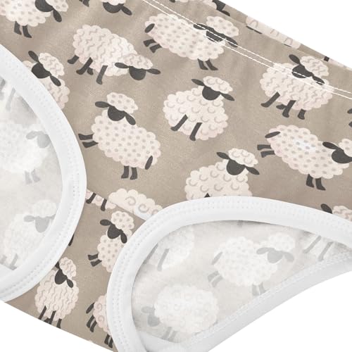 Little Girl Underwear Toddler Panties Kids Undies Cute Sheep Soft Cotton Briefs 2T-8Y4