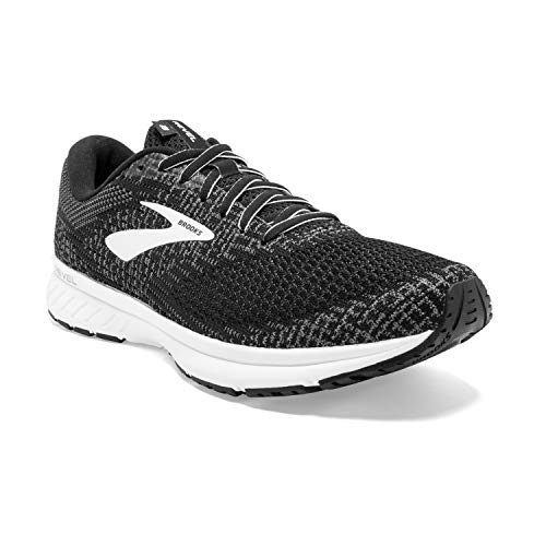 Image of Brooks Mens Revel 3 Running Shoe - Black/Blackened Pearl/White - D - 10.5