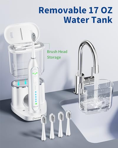 Ducard AB889-1 Professional Flossing Toothbrush, Electric Toothbrush And Water Flosser Combo 3 In 1 Cordless Advanced Water Dental Flosser Water Flosser Toothbrush-Whiter Teeth & Healthier Gums thumb #6