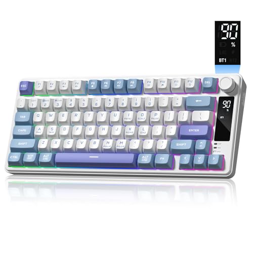 Womier DK75 75% Wireless Gaming Keyboard, RGB Backlit Creamy...