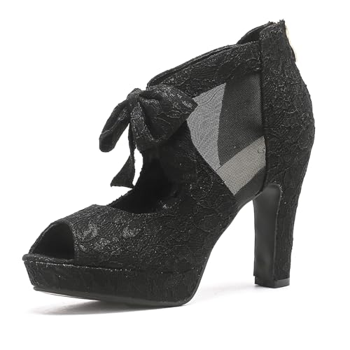 Image of GATUXUS Open Toe Women Platform High Heel Shoes Bows Strappy Sandals