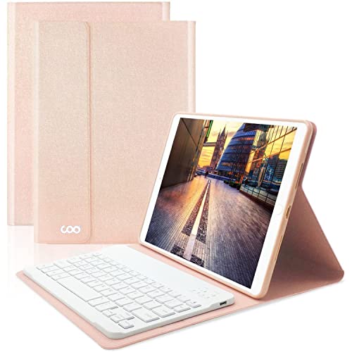 Teclados Para Ipad COO Funda con Teclado iPad 2018/2017, 9.7 Cubierta Ultraliviano con Teclado Español Bluetooth Desmontable para iPad Air 2/1,...