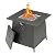 Four Seasons Courtyard 28" Steel 50K BTU Smokeless Propane Gas Fire Pit Square Table Fireplace for Outdoor Backyard Patio, Deck & Porch Heating, Black