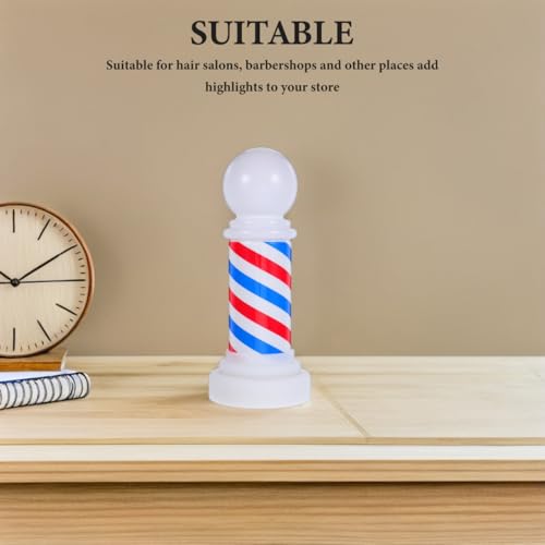 Image of FOMIYES Hair Salon Pole Light: Red White Blue Rotating Neon Sign - Professional Barber Shop Decor - Ideal for Salons, Barbershops, and Storefronts - USB Powered (Batteries Not Included)