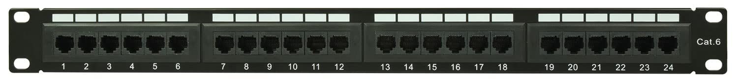 Adastra 24-Port Networking Patch Panel High Speed Cat6, CAT5 & CAT5e cabling