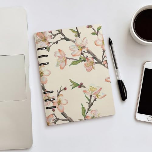Carnet de notes A5 rechargeable rose pour planificateur et réunion