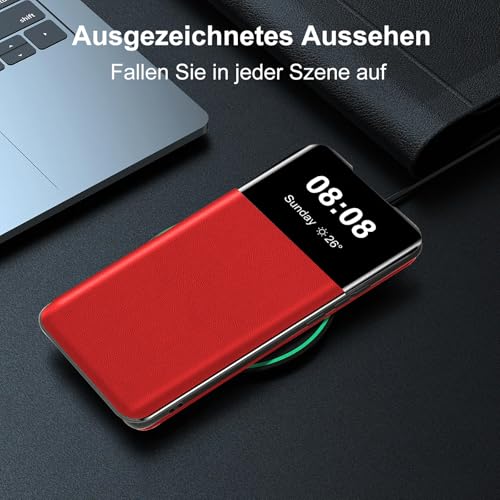 Étui Xiaomi 13T Pro antichoc avec support vidéo et Clear View rabat