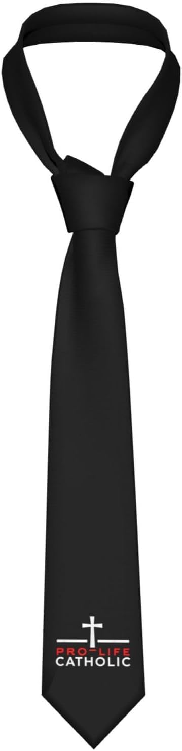 Wpamlrta Men's As Pic Conservative Pro Life Catholic Novelty Skinny Necktie Perfect Formal Events Festive Occasions