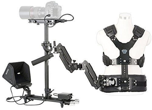 Movo X100 Ultimate Steadycam System Bundle - Includes Handheld Video Stabilizer, Vest with Dual Articulating Arm, LCD Field Monitor and Deluxe Carrying Case