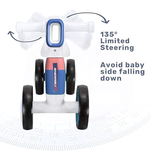 Image of Glider Max Toddler Ride-On Balance Bike 1-3 Years | Musical Kids Balancing Bike with LED Lights | Safe & Stable Indoor Ride-On Toy for Boys & Girls | 20 kg Max Load |Blue & Red |KB-021|.